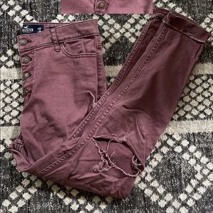 Hollister high rise super skinny crop jeans